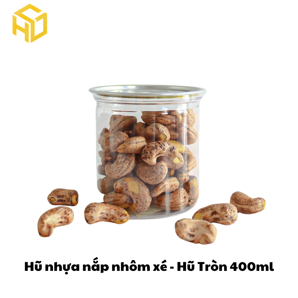 Hũ Nhựa Nắp Nhôm Xé | Hũ Tròn 400ml