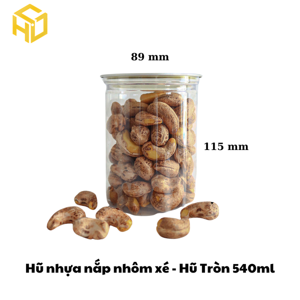 Hũ Nhựa Nắp Nhôm Xé | Hũ Tròn 540ml