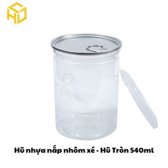 Hũ Nhựa Nắp Nhôm Xé | Hũ Tròn 540ml