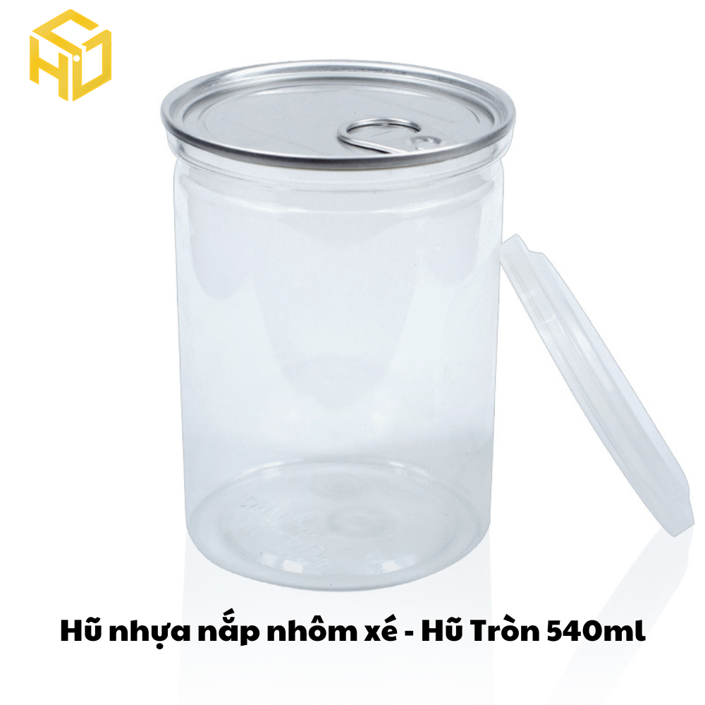 Hũ Nhựa Nắp Nhôm Xé | Hũ Tròn 540ml