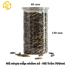 Hũ Nhựa Nắp Nhôm Xé | Hũ Tròn 700ml