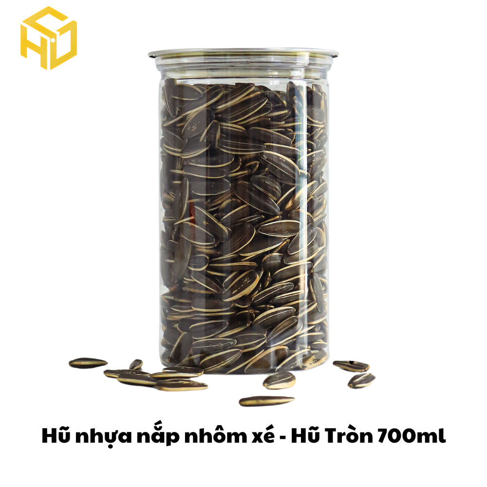 Hũ Nhựa Nắp Nhôm Xé | Hũ Tròn 700ml