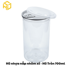 Hũ Nhựa Nắp Nhôm Xé | Hũ Tròn 700ml