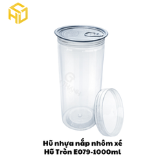 Hũ Nhựa Nắp Nhôm Xé | Hũ Tròn E079 - 1000ml