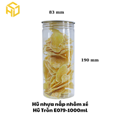 Hũ Nhựa Nắp Nhôm Xé | Hũ Tròn E079 - 1000ml