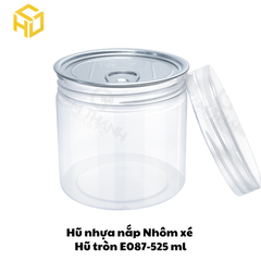 Hũ Nhựa Nắp Nhôm Xé | Hũ Tròn E087 - 525ml