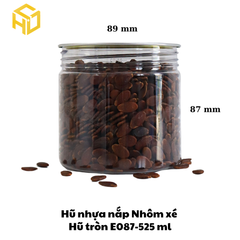 Hũ Nhựa Nắp Nhôm Xé | Hũ Tròn E087 - 525ml
