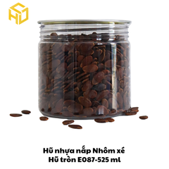 Hũ Nhựa Nắp Nhôm Xé | Hũ Tròn E087 - 525ml