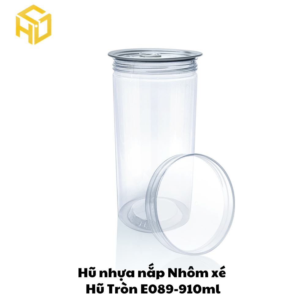 Hũ Nhựa Nắp Nhôm Xé | Hũ Tròn E089 - 910ml