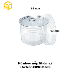 Hũ Nhựa Nắp Nhôm Xé | Hũ Tròn E092 - 315ml