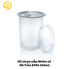 Hũ Nhựa Nắp Nhôm Xé | Hũ Tròn E093 - 610ml