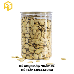 Hũ Nhựa Nắp Nhôm Xé | Hũ Tròn E093 - 610ml