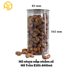 Hũ Nhựa Nắp Nhôm Xé |  Hũ Tròn E101-840ml