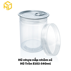 Hũ Nhựa Nắp Nhôm Xé |  Hũ Tròn E102-540ml