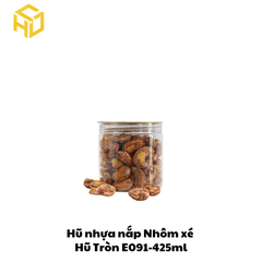 Hũ Nhựa Nắp Nhôm Xé | Hũ Tròn E091 - 425ml