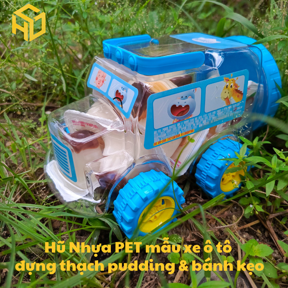 Hũ Đựng Thạch rau câu thạch dừa thạch Pudding & Bánh Kẹo mẫu ô tô
