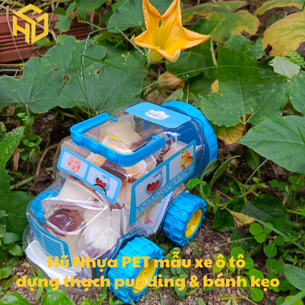 Hũ Đựng Thạch rau câu thạch dừa thạch Pudding & Bánh Kẹo mẫu ô tô