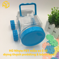 Hũ Đựng Thạch rau câu thạch dừa thạch Pudding & Bánh Kẹo mẫu ô tô