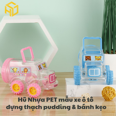 Hũ Đựng Thạch rau câu thạch dừa thạch Pudding & Bánh Kẹo mẫu ô tô