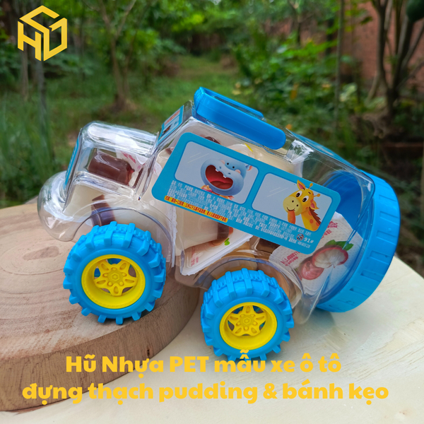 Hũ Đựng Thạch rau câu thạch dừa thạch Pudding & Bánh Kẹo mẫu ô tô