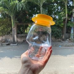 Hũ Nhựa PET 700ml Hình Đầu Lâu Halloween | Hũ PET nắp nhựa