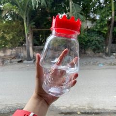 Hũ Nhựa PET 700ml Hình Đầu Lâu Halloween | Hũ PET nắp nhựa