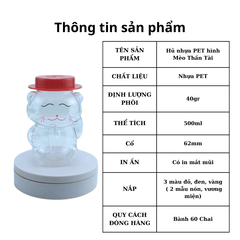 Hũ Hình Mèo Thần Tài 500ml