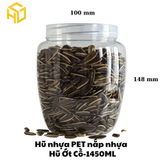 Hũ Nhựa PET Nắp Nhựa | Hũ Ớt Cồ - 1450ML