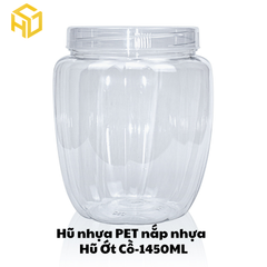 Hũ Nhựa PET Nắp Nhựa | Hũ Ớt Cồ - 1450ML