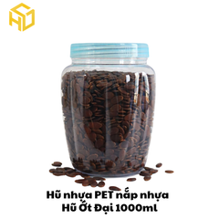 Hũ Nhựa PET Nắp Nhựa | Hũ Ớt Đại 1100ml | Lốc 12 Hũ