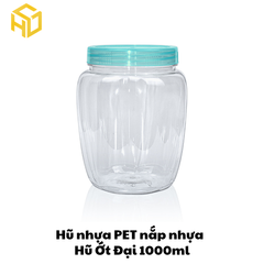 Hũ Nhựa PET Nắp Nhựa | Hũ Ớt Đại 1100ml | Lốc 12 Hũ
