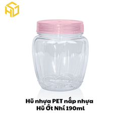 Hũ Nhựa PET Nắp Nhựa | Hũ Ớt Nhí 190ml | Lốc 12 Hũ