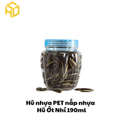 Hũ Nhựa PET Nắp Nhựa | Hũ Ớt Nhí 190ml | Lốc 12 Hũ