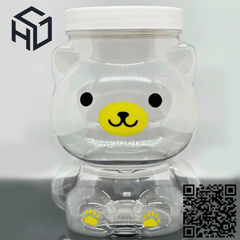 Hủ Nhựa 1 Lít Hình Gấu | Hũ Nhựa 1000ml Hình Gấu