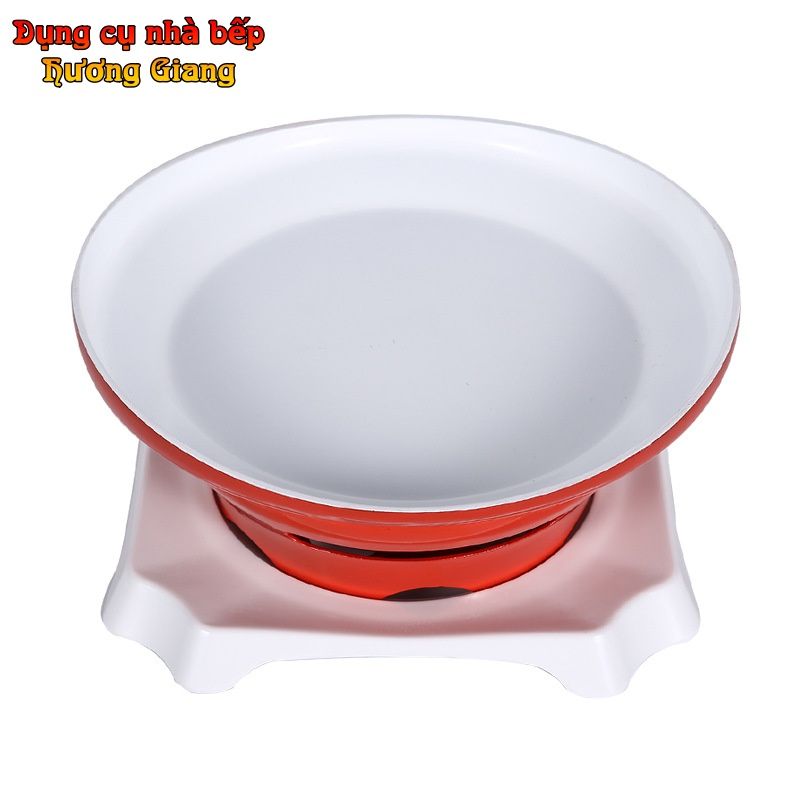 GDNB-61 Dĩa Nhôm Chống Dính Kèm Bếp Cồn Hâm Nóng Phong Cách Trang Trí Decor