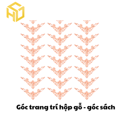 Bộ 20 Phụ kiện trang trí góc hộp gỗ, góc sách phong cách cổ điển