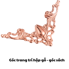 Bộ 20 Phụ kiện trang trí góc hộp gỗ, góc sách phong cách cổ điển