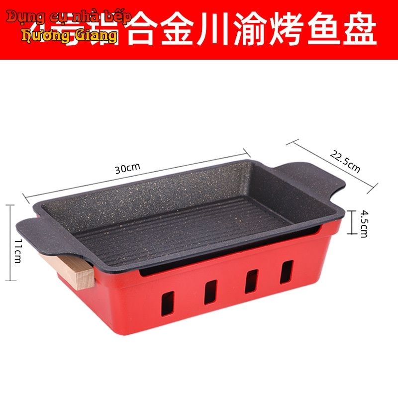 Khay Hấp Cá Kèm Bếp Cồn Hâm Nóng Hợp Kim Nhôm Nhật Bản GDNB-24