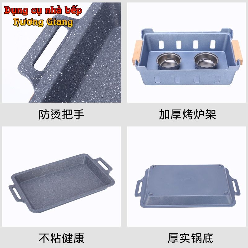 Khay Hấp Cá Kèm Bếp Cồn Hâm Nóng Hợp Kim Nhôm Nhật Bản GDNB-24