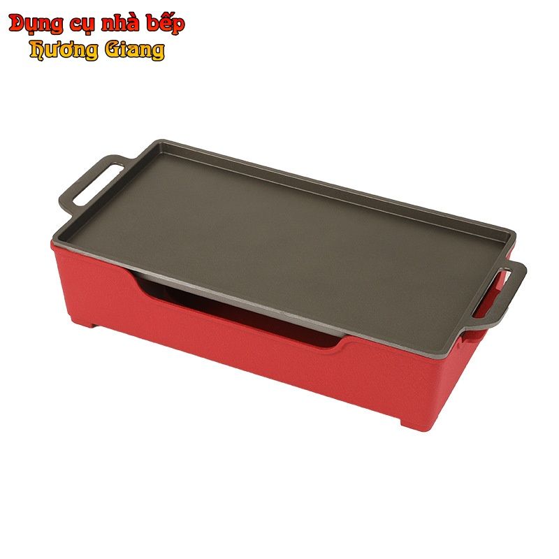 GDNB-64 Khay Nướng Chữ Nhật Phủ Chống Dính Kèm Bếp Cồn Hâm Nóng