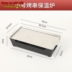 GDNB-64 Khay Nướng Chữ Nhật Phủ Chống Dính Kèm Bếp Cồn Hâm Nóng