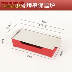 GDNB-64 Khay Nướng Chữ Nhật Phủ Chống Dính Kèm Bếp Cồn Hâm Nóng