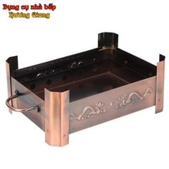 GDNB-56 Khay Xào Né Hình Chữ Nhật Kèm Bếp Cồn Màu Sắc Cổ Điển