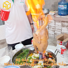 Bộ nồi lẩu gà khiêu vũ bốc lửa kèm bếp cồn chuyên dụng chống tạc gió cay mắt