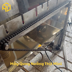 Máy quay nướng thịt gà vịt mini 5 hoặc 6 xiên tự động dùng than hoa cho gia đình và Quán nướng nhỏ