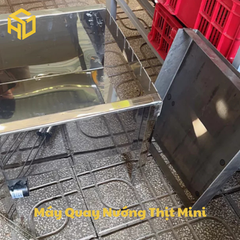 Máy quay nướng thịt gà vịt mini 5 hoặc 6 xiên tự động dùng than hoa cho gia đình và Quán nướng nhỏ