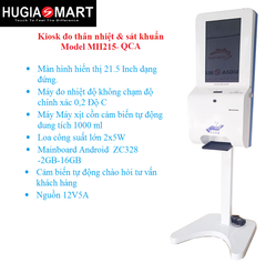 Màn hình quảng cáo LCD đo thân nhiệt & sát khuẩn Model MH215-QCA