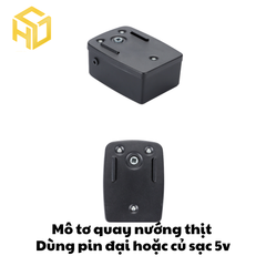 Bộ quay nướng tự động gà vịt | Quay nướng BBQ ngoài trời sử dụng Pin hoặc sạc điện thoại 5v siêu tiện lợi | Quay nướng