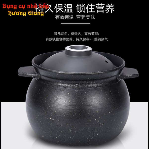 Nồi Hầm canh súp Hộp Kim Nhôm sơn đen Size Nhỏ GDNB-14