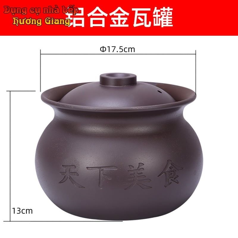 Nồi Hầm canh súp Hộp Kim Nhôm sơn đen Size Nhỏ GDNB-14